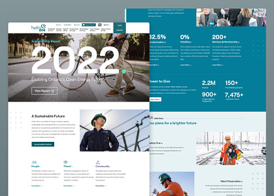 Landing Page Design : 2022 Sustainability Report 2022 energy landing page report sustainability ui ui design ux ux design web design