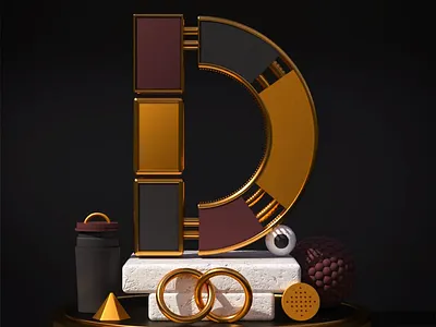 Letter Type - D 3d 3d animation 3d illustration illustration