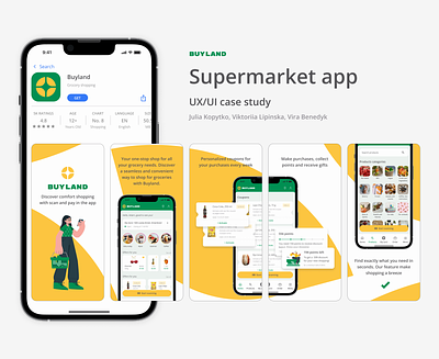 Mobile app for a supermarket (iOS/Android) | case study android case study design figma goit grocery app ios mobile app mobile app design mobile design product design supermarket app ui ui design uiux user experience user interface ux ux design uxui