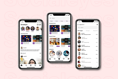 Socialeyes UI Design app app design daily ui design figma illustration ui