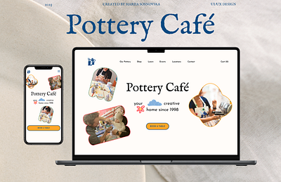 Pottery Cafe 2danimation animation cafe design freelance hire illustration landingpage logo ui ux webdesign