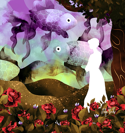 goldfish daydreams botanic botanical botanical art branding by maja pučko design graphic design illustration