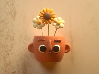 Flower pot 3d c4d ceramic character design flower illustration life pot pottery render vago3d