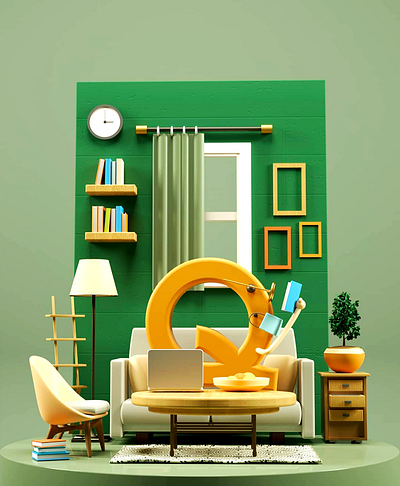 Letter Q - One of my faves 36daysoftype 3d 3d animation 3d illustration illustration