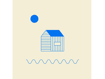 Beach House beach beach house house illustration lines summer sun vacation