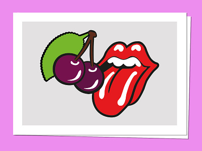 The rolling stone fruit branding design graphic design illustration minimal vector