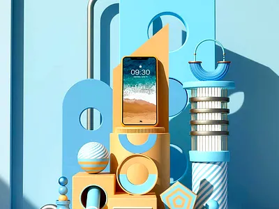 3d mobile advert 36daysoftype 3d 3d animation 3d illustration design