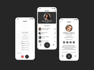 A mobile app for saving business cards androidapp appdesign businessapp businesscardscanner contactmanagement iosapp mobileapp productdesign scanner uxdesign vcard