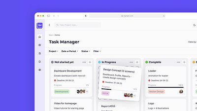 Task Management App Dashboard dailyui dashboard design fintech management takapp taskmanager ui uiux webapp