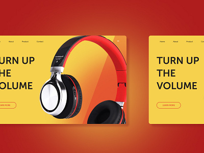 TURN UP THE VOLUME - Headphones design ui ux дизайн наушники