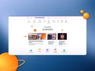 Design UI Xiaomi x Frandroid branding design figma media tech ui ux