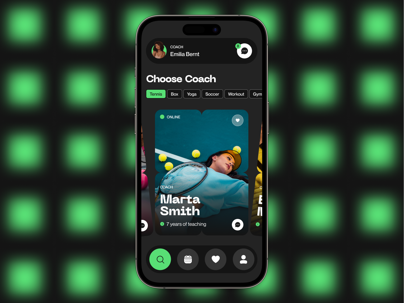 Example of Sport & Fitness Mobile App Design
