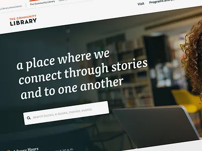 The Community Library advanced search cms complex ux graphic design library typography ui ux visual design web design website