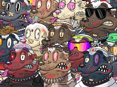 The Bagman Badgers NFT badger design graphic design illustration illustrator nft rad vector