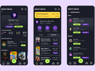 Bravo Squad Teaser app product design ui ux