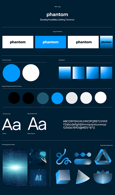 Phantom brand kit 3d animation app branding design graphic design illustration logo ui ux
