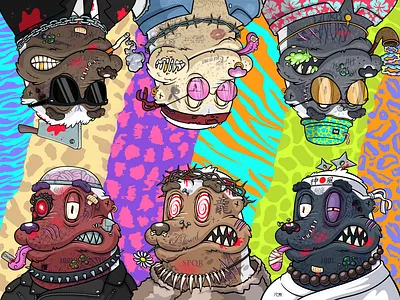 The Bagman Badgers NFT badger branding cartoon graphic design illustration illustrator nft vector