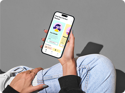 Concept for a Roommate Finder App app branding design graphic design illustration ui ux