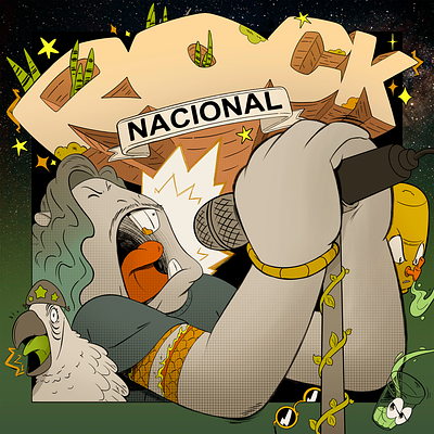 Rock Nacional | Spotify Playlist Cover digital art illustration photoshop