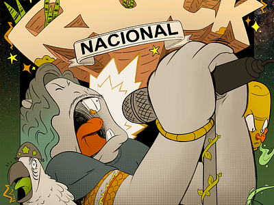 Rock Nacional | Spotify Playlist Cover digital art illustration photoshop