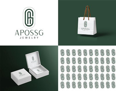 APOSSG Jewelry Logo Design 3d animation branding business car cards design graphic design illustration logo logo mark modern logo motion graphics typography ui ux vector