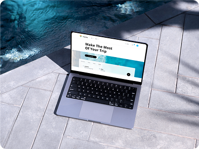Home page of the Travel Website Tripening branding design ui ux web