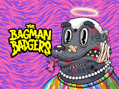 The Bagman Badgers NFT badger branding collection design graphic design illustration illustrator logo nft opensea rad vector