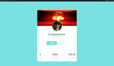 User Profile #DailyUI ui