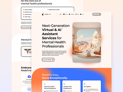 MettleMind ai figma mental heath product design ui ux va web design