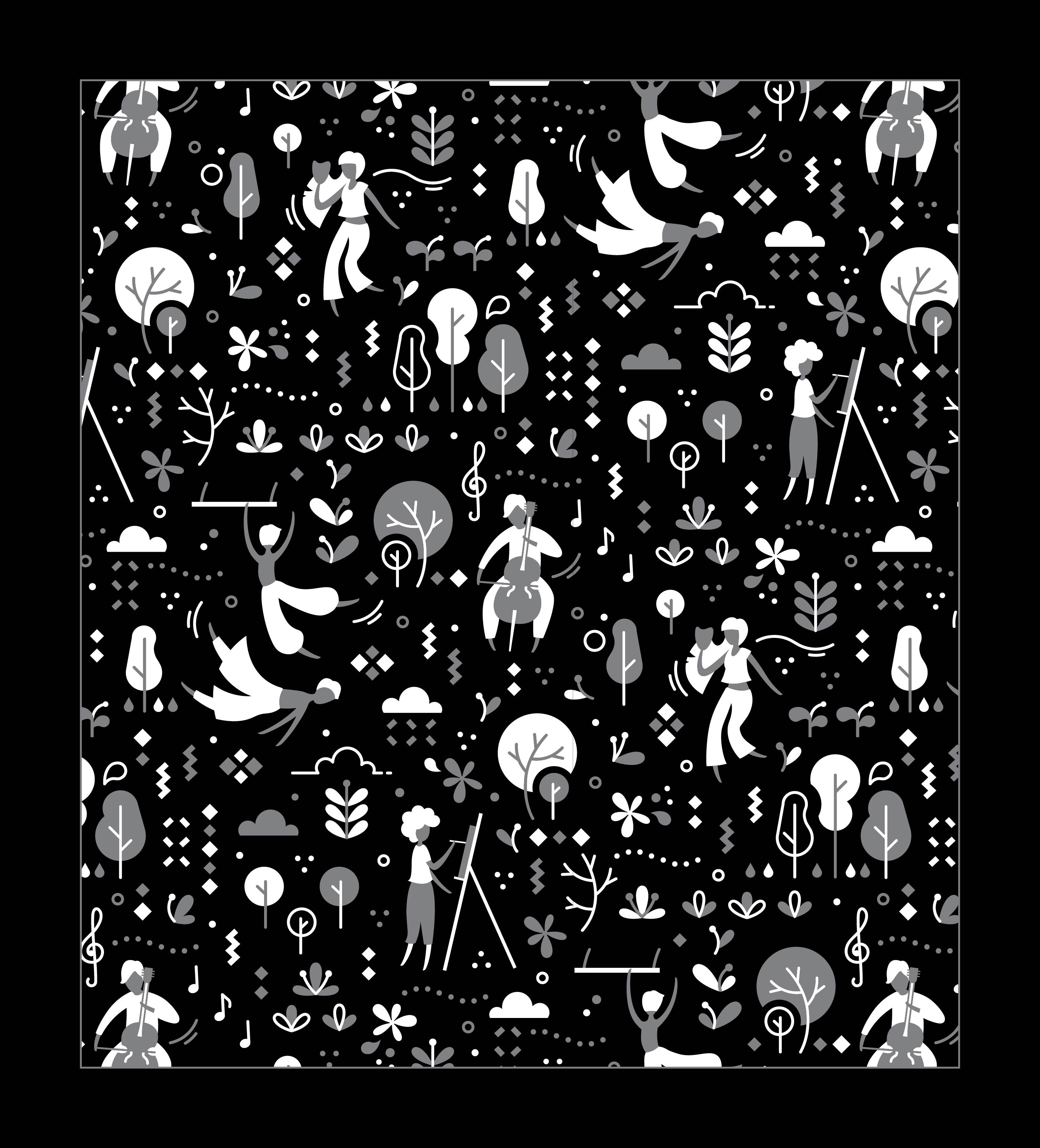 Extracurricular Activities art dance decorative design extracurricular graphic design illustration music organic pattern design play seamless pattern surface design vector