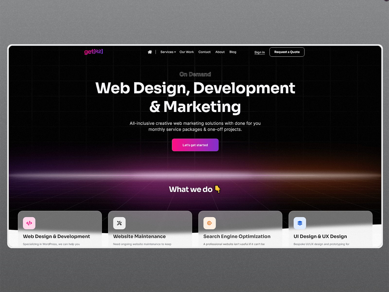 GET R2 Digital Agency Hero Section by Robert Slate Jr on Dribbble