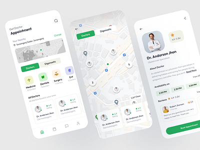 Doctor Appointment - Healthcare App app design app design ui appointment app booking doctor app doctor app ui doctor appointment doctorbooking healthcare healthcare app helthcare ux minimal mobile app mobile ui uiux