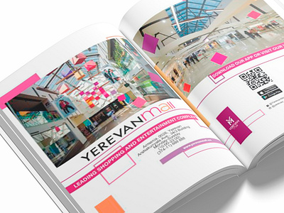 Print Design Page | Yerevan Mall adobeindesign adobephotoshop armenia design graphic design magazinepage magenta minimalism pdf printdesign printfile yerevanmall