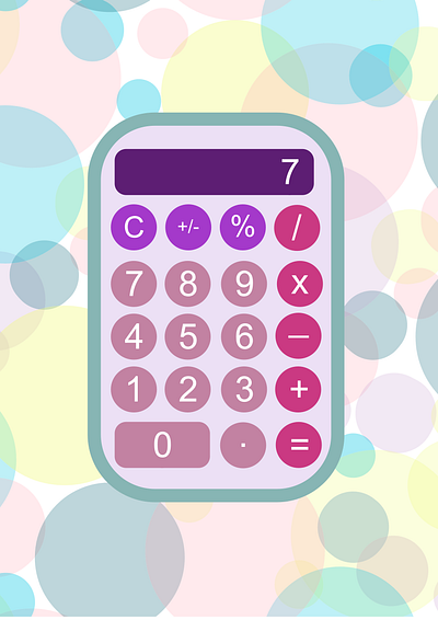 Bubble Calculator app graphic design illustration iu vector