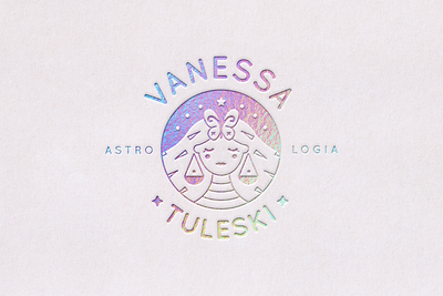 Vanessa Tuleski Astrologia astrology butterfly character logo design emblem fantasy graphic design holographic holographic foil illustration logo logo design mascot pastels pictorial logo