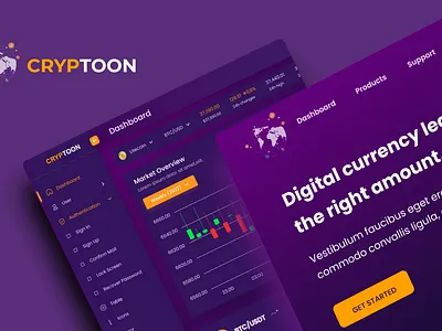 Cryptoon : Crypto Page and Dashboard crypto dashboard nextjs react ui web3