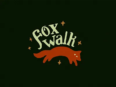 Fox Walk dd fantasy fantasy logo graphic design hand drawn logo hand drawn logo logo logo design mystic mystic logo vintage logo