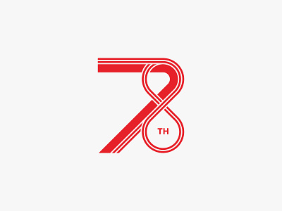 RI 78 indonesia logo modern number simple