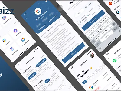 Jobizz: Job Search Platform App design graphic design illustration ui