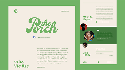 The Porch branding graphic design layout ui website design