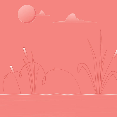 Swans and baby swans 2d animation design flat gif grass illustration logo motion motion graphic pool swans ui