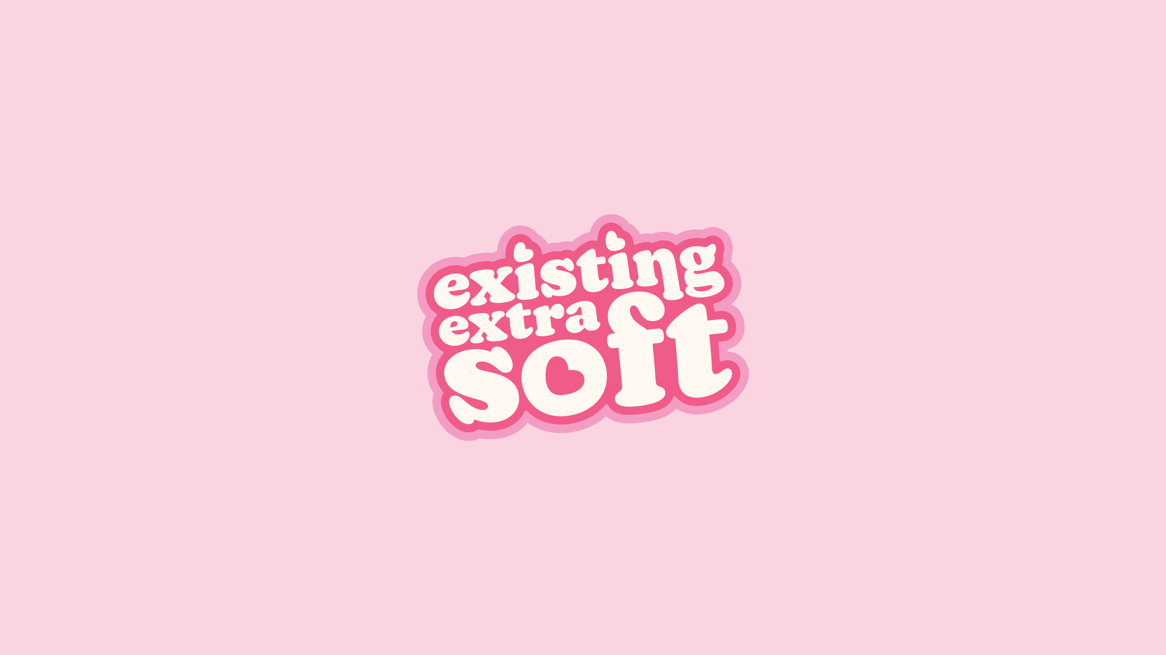 Existing Extra Soft branding girly identity lockup logo podcast