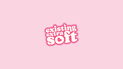 Existing Extra Soft branding girly identity lockup logo podcast