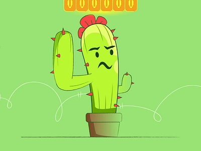 Cactus Warrior vs Zombie 2d animation cactus design flat gif illustration logo motion motion graphic plant ui zoombie