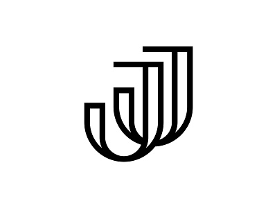 JJ Lettermark brand identity branding design lettering lettermark logo mark minimalist monogram type typography