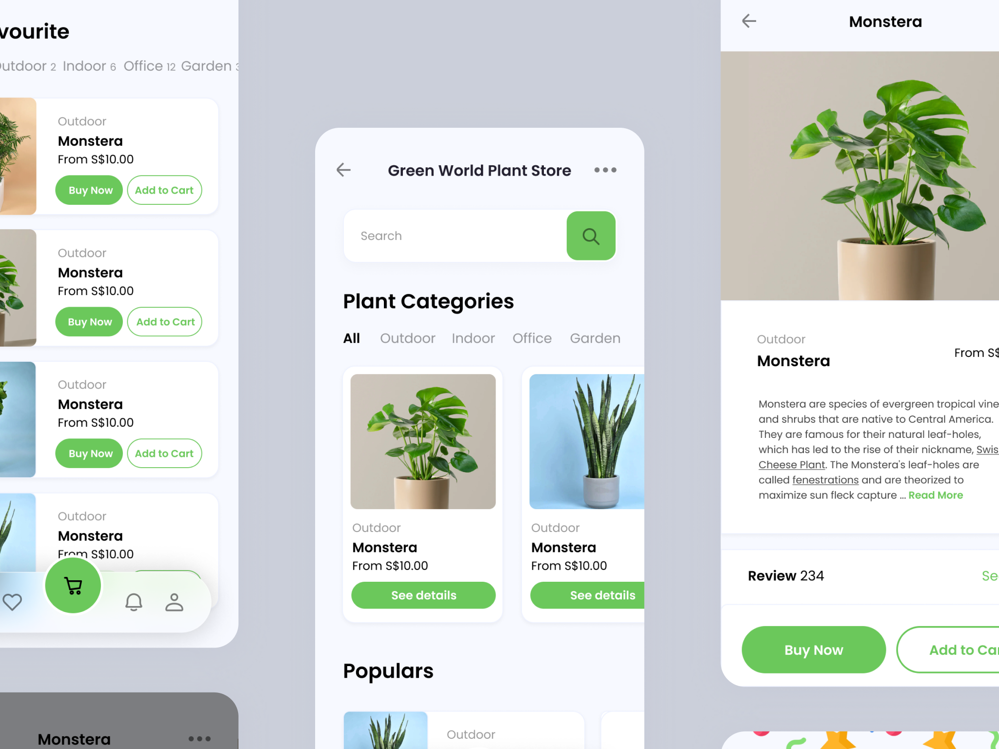 Plant Store Mobile App UI app design green mobile mobile app myanmar plant poe ei phyu shop store ui ui design ui designer ux ux design