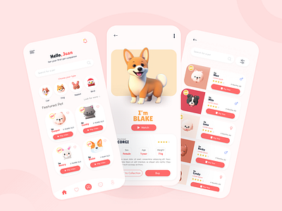 Pet Shop App Design app appdesign design inspiration mobileapp mobileappdesign pet petshop ui uidesign uiux userinterface