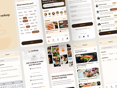 Recipe sharing app android app app design app ui application design food app interface ios app log in mobile app mobile deign poplar recipe app recipe sharing app ui ui design uiux user user interface ux