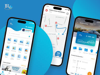 JRKu: Vehicle Insurance App android animation app blue brand branding clean creative dailyui design icon insurance ios logo minimal mobile ui ux vehicle web