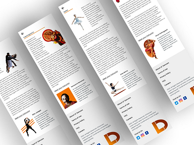 Dance forms page - mobile UI daily ui dance design figma mobile ui ux website